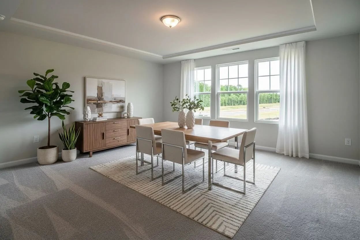 Modern Dining Room Staging