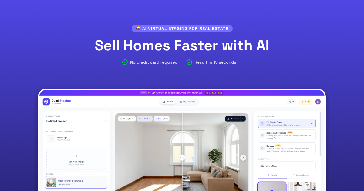 Show HN: QuickStaging – AI virtual staging tool built by a 19yo student